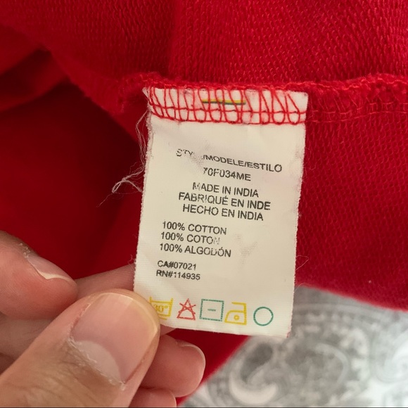 Nameless Red Cropped Hoodie - Picture 7 of 7